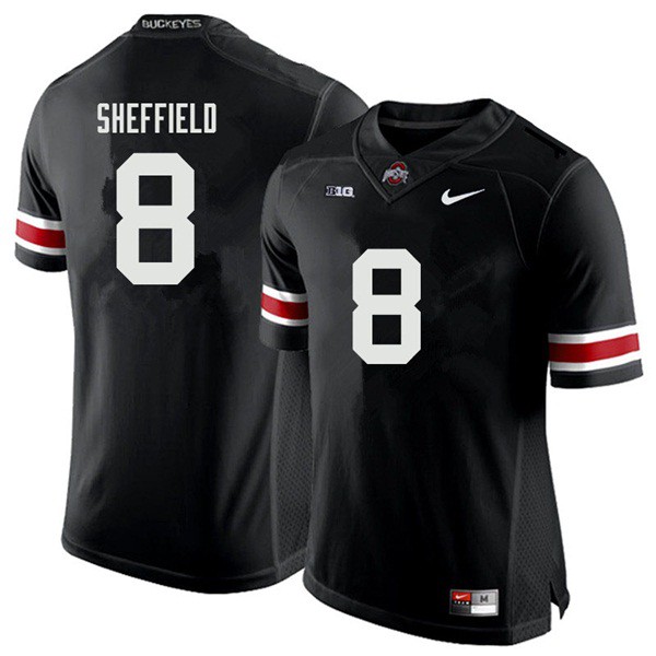 Ohio State Buckeyes #8 Kendall Sheffield Men Stitch Jersey Black OSU45740